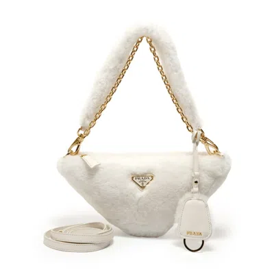 Pre-owned Prada White Wool Shoulder Bag ()
