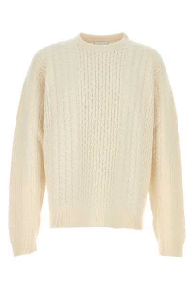 Prada White Wool Sweater In Nude