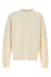Prada Maglione In Lana Bianca Uomo In Pink