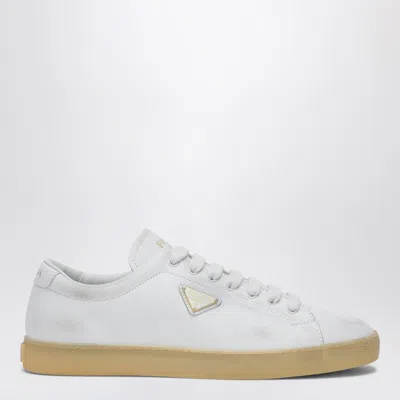 PRADA PRADA | WHITE WORN EFFECT SNEAKER