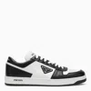 PRADA WHITE\/BLACK LEATHER HOLIDAY LOW-TOP SNEAKERS