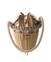 Prada Wicker Mini Bucket Bag