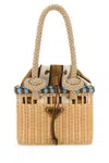 Prada Wicker Mini Shopping Bag