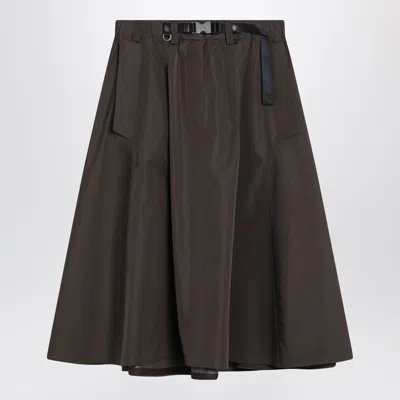 Prada Skirt Featuring Belt Loops And Flap Detail In Black