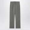 Prada Wide Grey Trousers In Wool Women In Orange