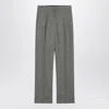 Prada Wide Grey Trousers In Wool Women In Orange