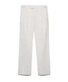 Prada Wide-leg Cotton Trousers In White