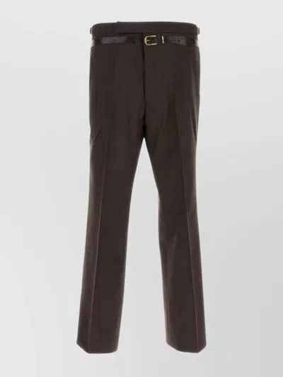 PRADA WIDE-LEG PANT IN DARK MOHAIR BLEND