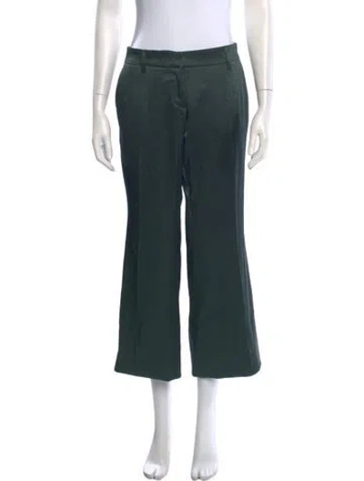 Pre-owned Prada Wide Leg Pants In Green