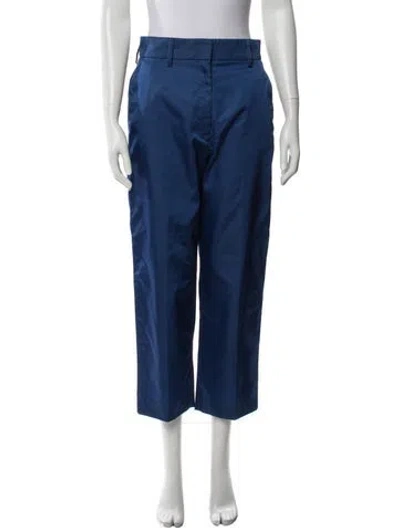 Pre-owned Prada Wide Leg Pants W/ Tags In Blue