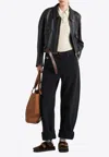Prada Wide-leg Selvedge Jeans In Black