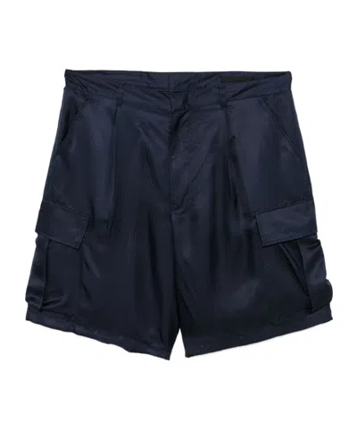 Prada Wide-leg Shorts In Blue