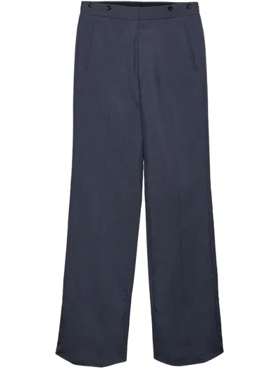 Prada Mohair And Silk Pants In Aviation Blue