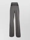Prada Wide Leg Trousers With Back Seam Detail