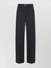 Prada Wide Leg Trousers With Pockets And Loops In Multi
