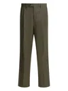 Prada Wide-leg Wool Pants Clothing In Green