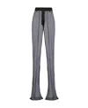 Prada Black Semi-sheer Flared Trousers In Black