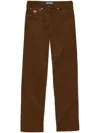 Prada Caramel-coloured Corduroy Trousers Women In Brown
