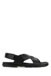 Prada Wide-strap Sandals With Secure Back Strap In Black