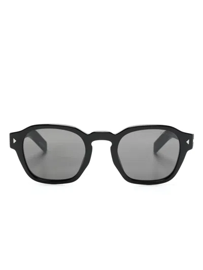 Prada Willow Geometric-frame Sunglasses In Black