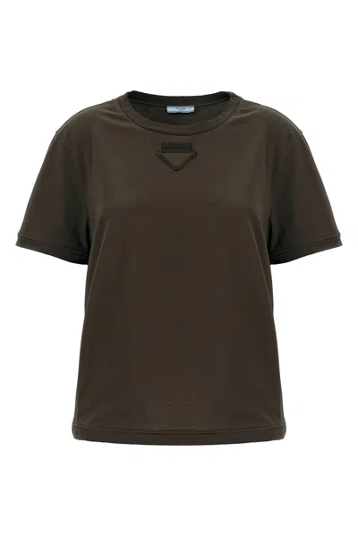 Prada Wire T-shirt In Brown