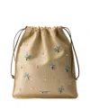 Prada Wish Pouch Aus Besticktem Canvas In Blue