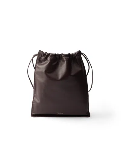Prada Wish Nappa Leather Pouch In Briarwood