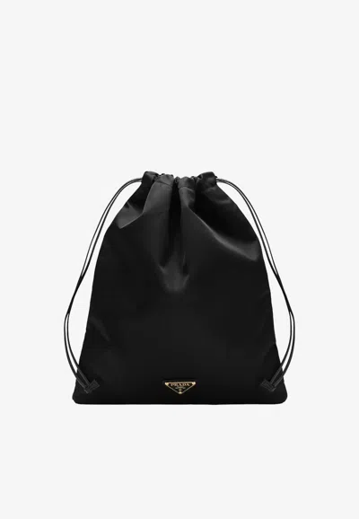 Prada Wish Nylon Pouch Bag In Red