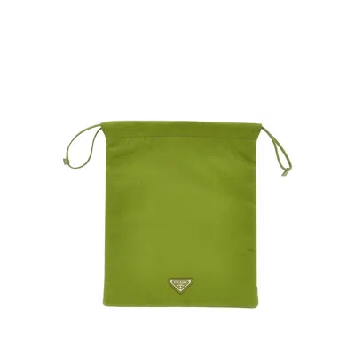 Prada ' Wish' Re-nylon Pouch In Green