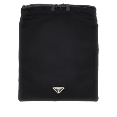 Prada ' Wish' Re-nylon Pouch In Black