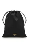 Prada Wish Re-nylon Drawstring Pouch In Black