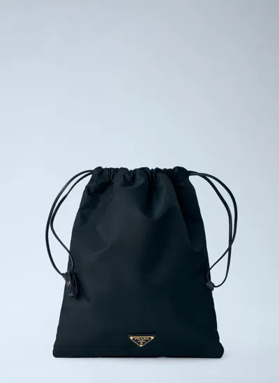 Prada Wish Re-nylon Pouch In Black