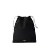Prada Wish Re-nylon Drawstring Pouch In Black