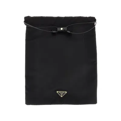 Prada ' Wish' Re-nylon Pouch In Black