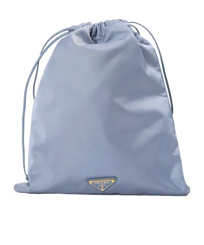 Prada Wish Re-nylon Pouch In Blue