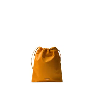 Prada Wish Re-nylon Pouch In Orange