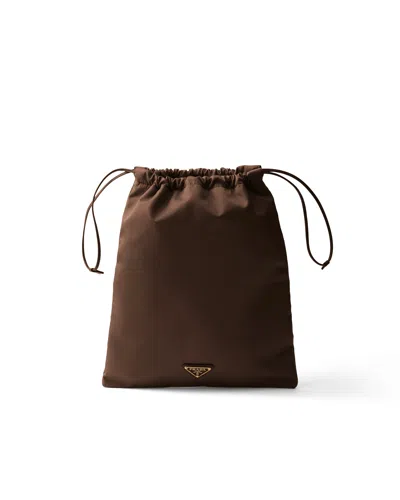 Prada Wish Re-nylon Pouch In Sienna