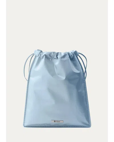 PRADA WISH SILK DUCHESSE DRAWSTRING POUCH BAG