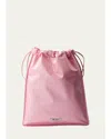 Prada Wish Silk Duchesse Drawstring Pouch Bag In Pink