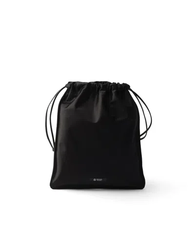 Prada Wish Pouch Aus Seidenduchesse In Black