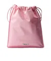 Prada Wish Silk Duchesse Drawstring Pouch Bag In Pink