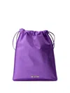 Prada Wish Silk Duchesse Pouch In Black