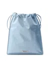 Prada Wish Silk Duchesse Drawstring Pouch Bag In Purple