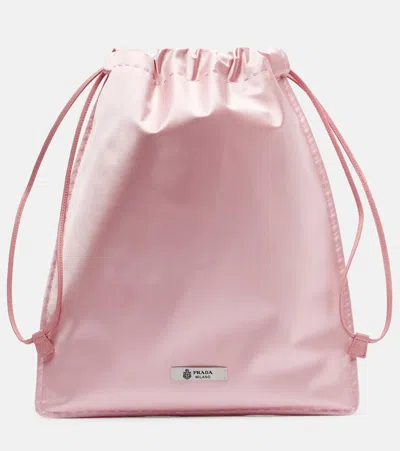 Prada Wish Silk Satin Pouch In Pink