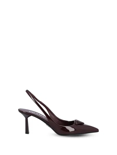 Prada With Heel Bordeaux In Burgundy