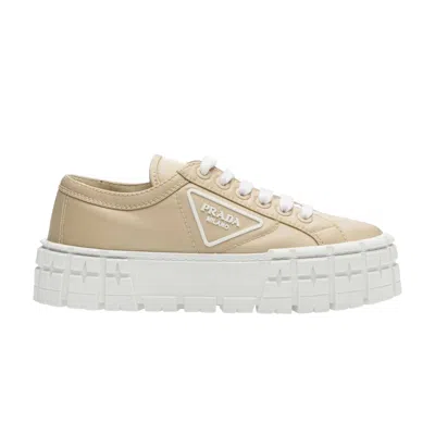 Pre-owned Prada Wmns Gabardine Wheel Platform 'light Brown'