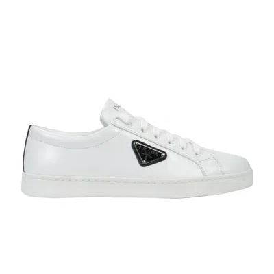Pre-owned Prada Wmns Logo Brushed Sneakers 'white'