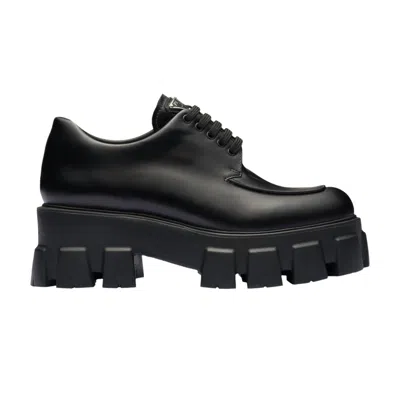 Pre-owned Prada Wmns Monolith Lace-up 'black'