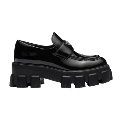 Pre-owned Prada Wmns Monolith Patent Leather Loafer 'black'