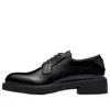 Prada (wmns)  50mm Brushed Leather Derby Shoes 'black'